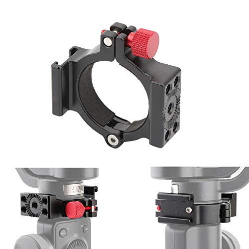 Product Cover AFVO Ring Clamp with Cold Shoe for Zhiyun Smooth 4 Applied to Rode Microphone LED Light, Anti-Scratch (New Version)