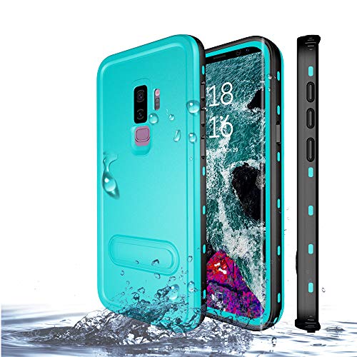 Product Cover Samsung Galaxy S9 Plus Waterproof Case, Full-Body Rugged Holster Case with Built-in Screen Protector and Kickstand for Galaxy S9+ Plus (2018 Release) (Blue)
