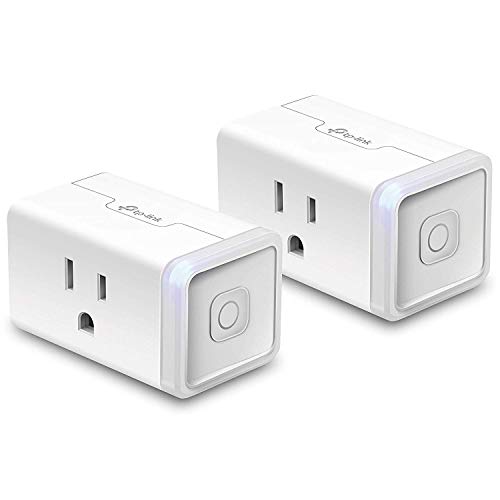 Product Cover TP-Link HS105 KIT Mini WiFi Smart Plug No Hub Required, Compatible with Alexa Echo & Google Assistant, 2 Pack, White, 2 Wi-fi (Renewed)