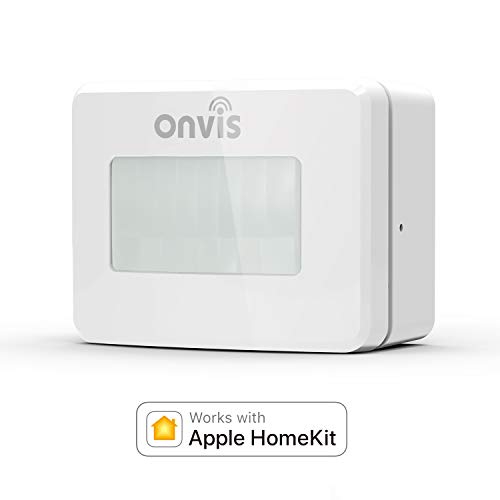 Product Cover ONVIS Smart Motion Sensor Wireless PIR Detector Works with Apple HomeKit Hygrometer Thermometer Temperature Humidity Gauge Siri Enabled Bluetooth Remote Trigger for iPhone iPad