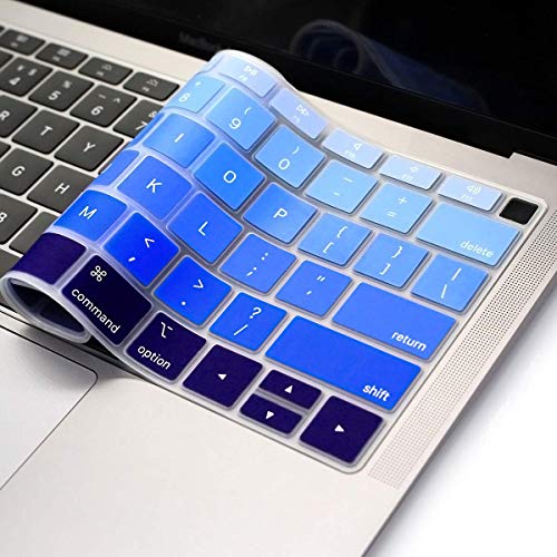 Product Cover ProElife Blue Gradient Keyboard Cover Ultra Thin Silicone Keyboard Protective Skin for New Apple MacBook Air 13