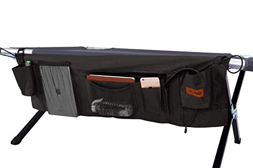 Product Cover Tough Outdoors Cot Organizer - Lightweight & Portable Camping Organizer Bag - Keep Your Valuables Safe & Secure. Great for Traveling, Hunting & Backpacking - Perfect Companion to The Camping Cots