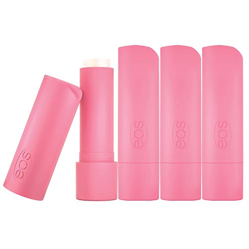 Product Cover eos Natural & Organic Stick Lip Balm - Strawberry Sorbet | Certified Organic & 100% Natural | Deeply Hydrates and Seals in Moisture | 0.14 oz | 4-Pack | Packaging May Vary