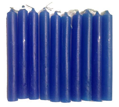 Product Cover Pine Pentagram Pack of 20 Wicca Magic Ritual Small Mini Spell Chime Candles for Pagan and Witchcraft Altars (Blue)