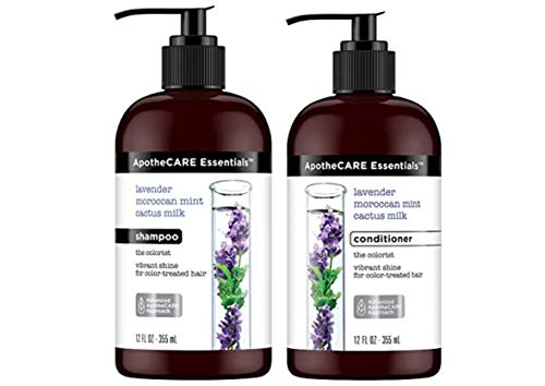 Product Cover ApotheCARE Essentials Conditioner - The Colorist - With Lavender, Moroccan Mint, Cactus Milk - Net Wt. 12 FL OZ (355 mL) Per Bottle - Pack of 2 Bottles