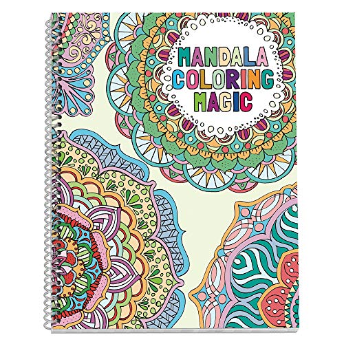 Product Cover No Name Paper Co. Mandala Adult Coloring Book - 8.5 x 11 inches, Spiral Bound, Stress Relieving, Gift for Sister, Mother, Busy Grown Up