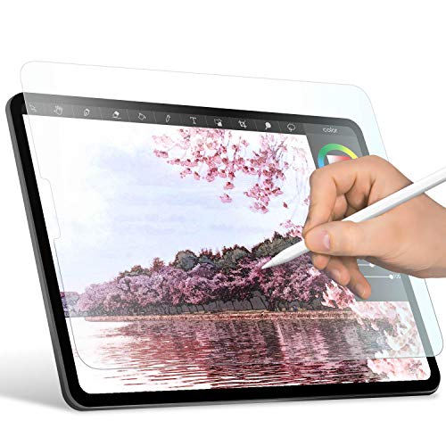 Product Cover ELECOM-Japan Brand- Paper-Feel Screen Protector Compatible with iPad Pro 12.9 inch (2018) / Drawing, Anti Glare, Scratch Resistant/Bond Type, TB-A18LFLAPL