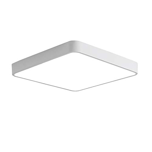 Product Cover Ganeed LED Flush Mount Ceiling Light,12-Inch 24W Equivalen Ceiling Lamp Square,6500K Cool White Lighting Fixture for Living Room/Kitchen/Bedroom/Dining Room,White