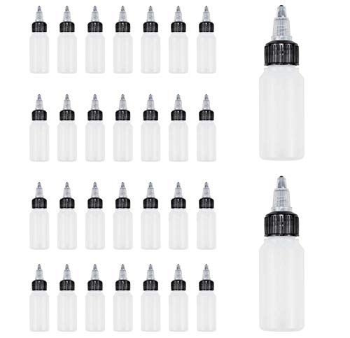 Product Cover Bekith 30 Pack Dispensing Bottles 30mL 1oz Boston LDPE Plastic Bottle with Twist Top Cap