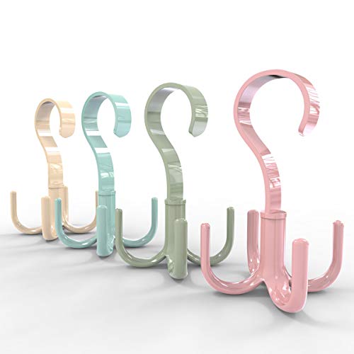Product Cover DarkEagle Belt Hangers for Closet, 360 Degree Rotating Scarf Tie Rack 4 Colors, Handy, Sturdy and Accembled (4-Pack)