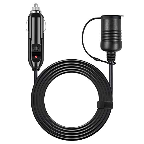 Product Cover AstroAI 12Ft 12V 120W 10A, 16AWG Copper Wire, Heavy Duty Car Cigarette Lighter Extension Cord Cable Car Charger with Cigarette Lighter Socket