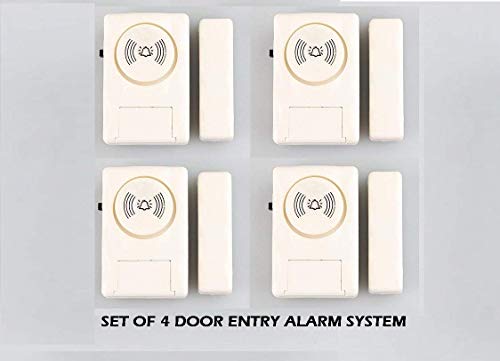 Product Cover NAVKAR SYSTEMS Wireless Door Window Open Alert Alarm Home Security System Siren - Set of 4 Nos Sensors