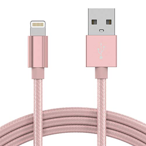 Product Cover iPhone Charger Lightning Cable 10ft - by TalkWorks | Long Braided Heavy Duty MFI Certified Apple Charger iPhone Cord for iPhone 11, 11 Pro/Max, XR, XS/Max, X, 8, 7, 6, 5, SE, iPad - Rose Gold