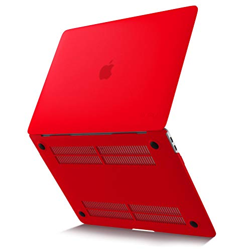Product Cover Kuzy - MacBook Air 13 inch Case 2019 2018 Release A1932, Soft Touch (Newest Version) Hard Shell Cover for 13 inch MacBook Air Case with Retina Display Touch ID - Aqua (Red)