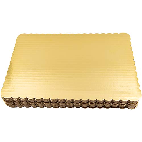 Product Cover Gold Quarter Sheet Cake Board Sturdy Rectangle Greaseproof Pad Full 12 Pk Boards