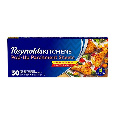 Product Cover Reynolds Kitchens Pop-Up Parchment Paper Sheets, 10.7x13.6 Inch, 30 Count