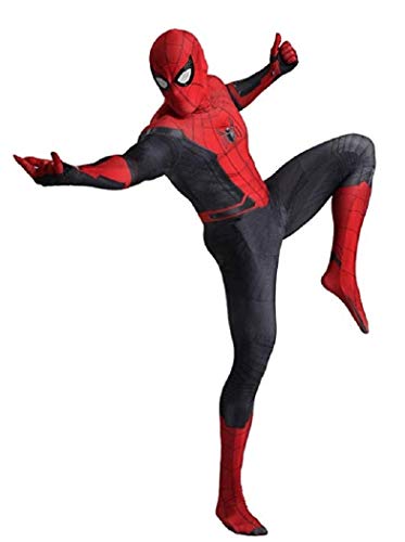 Product Cover ComicCosplay Spider-Man Homecoming Cosplay | Homecoming Spiderman Cosplay | Premium Lyrca Zentai Cosplay (Large, Far from Home)