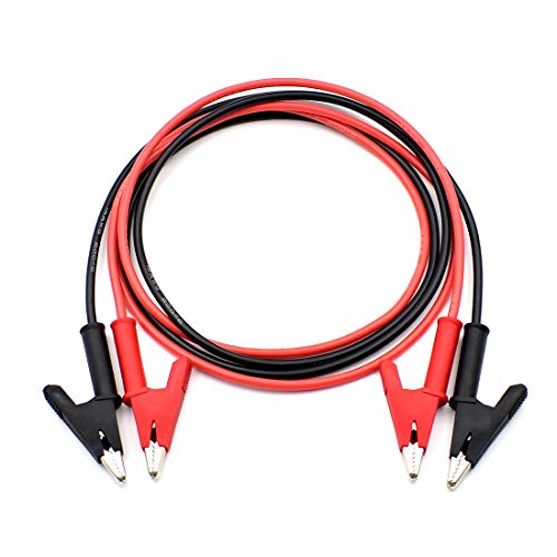 Product Cover 2Pcs Alligator Clips to Alligator Clip Heavy Duty Silicone Jumper Wires Test Leads Set 14 AWG 39