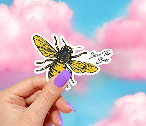Product Cover Save the Bees Laptop Sticker - for Laptops, Water Bottles and Windows