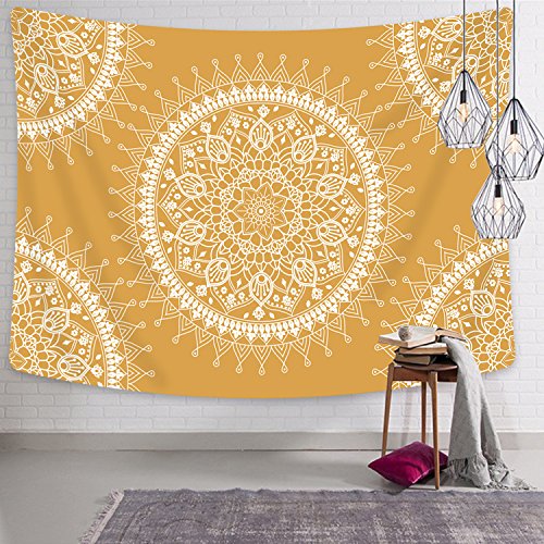 Product Cover Sevenstars Mandala Tapestry Hippie Bohemian Tapestry Wall Hanging Flower Psychedelic Tapestry for Bedroom Living Room Dorm Home Decor