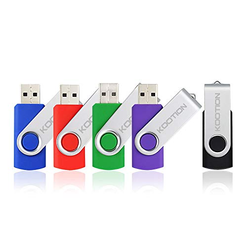 Product Cover KOOTION 5 X 32GB USB 3.0 Flash Drives Memory Stick 3.0 Thumb Drives Pen Drives (Mixcolors: Black Blue Green Purple Red)