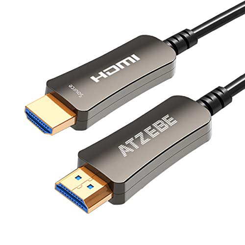 Product Cover ATZEBE Fiber Optic HDMI Cable 60ft, Fiber HDMI Cable Supports 4K@60Hz, 4:4:4/4:2:2/4:2:0, HDR, Dolby Vision, HDCP2.2, ARC, 3D, High Speed 18Gbps, Slim and Flexible HDMI Fiber Optic Cable