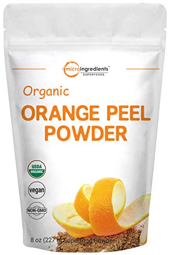 Product Cover Organic Orange Peel Powder, 8 Ounce, Rich in Antioxidants and Vitamin C, Best Flavor for Smoothie, Drinks, Coffee and Baking, No GMOs and Vegan Friendly