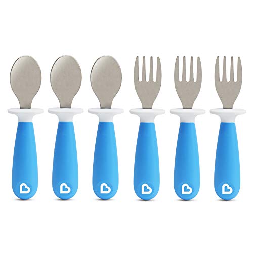 Product Cover Munchkin 6 Count Raise Toddler Forks and Spoons, Blue, 12+