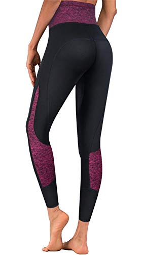 Product Cover TrainingGirl High Waist Sauna Sweat Pants Slimming Neoprene Weight Loss Workout Capri Leggings with Zipper Pocket for Women (Black, 3XL)