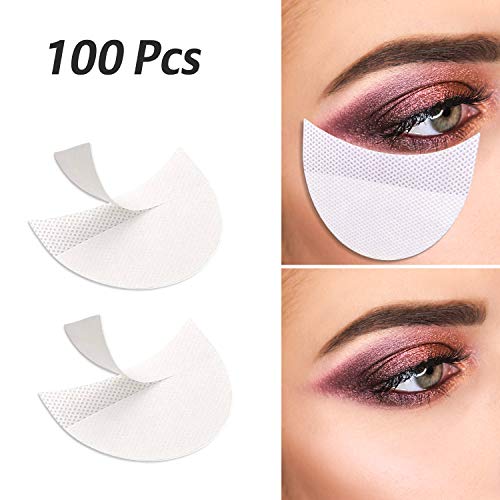 Product Cover 100 Pcs Professional Eyeshadow Pads Stencils Lint Free Under Eye Pads Eyeshadow Patches For Eyelash Extensions/Lip Makeup