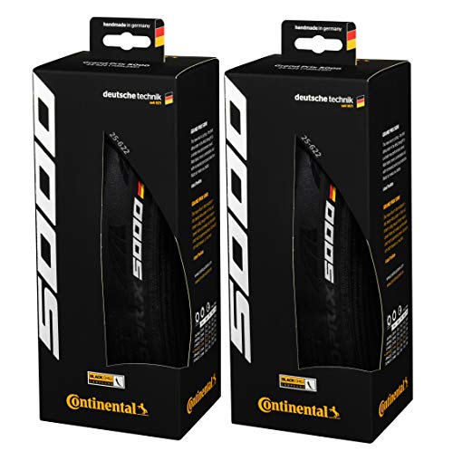 Product Cover Continental Grand Prix 5000 Performance Bike Tire Set of 2 (700 x 25, Clincher)