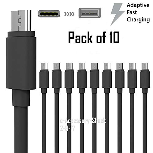Product Cover Pack Of 10 Type C Fast Charge Cable USB Cord Charging Rapid Quick Charger Bulk For Samsung Galaxy S10+ S9+ S8+ Note 10 9 8 LG V40 V30 V20 ThinQ Stylo 4 5 Google Pixel 2 XL Motorola Moto Z Z2 Z3 Play E