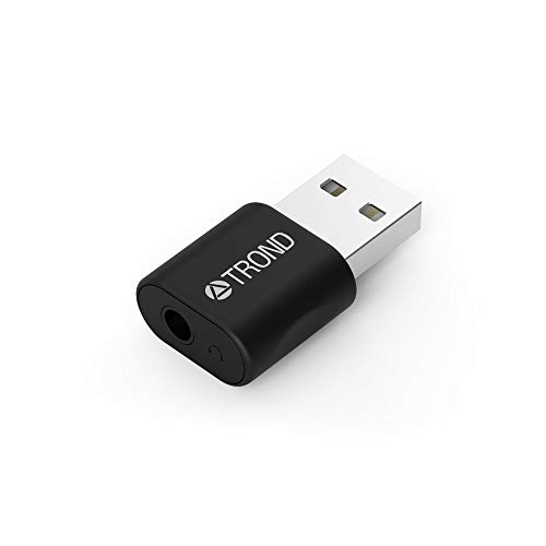 Product Cover TROND External USB Audio Adapter Sound Card with One 3.5mm Aux TRRS Jack for Integrated Audio Out & Microphone in, Do Not Work for TV or Car