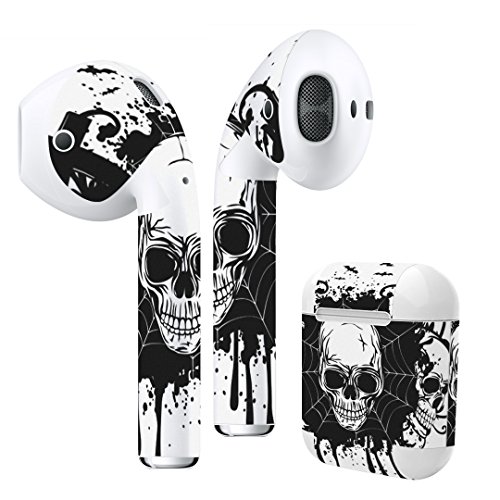 Product Cover Airpods Skin + Case Skin Sticker Skin Decal for airpod Compatible with AirPods 1st(2016) and 2nd(2019) Stylish Covers for Protection & Customization 013581 Skull　Skull　Lock