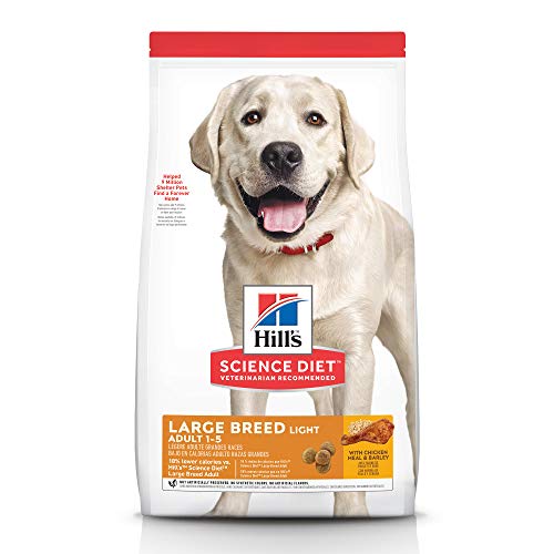 Product Cover Hill's Science Diet Dry Dog Food, Adult, Large Breeds, Light, Chicken Meal & Barley Recipe for Healthy Weight & Weight Management, 15 lb Bag