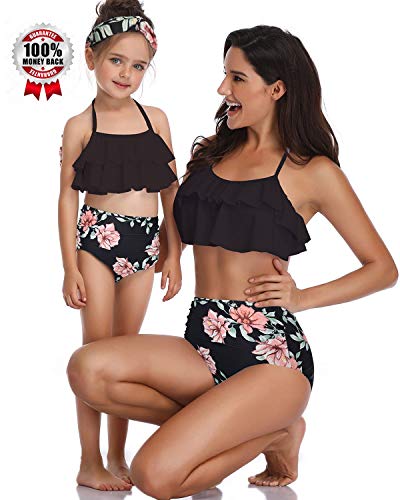 Product Cover Girls Swimsuits for Women High Waisted Bathing Suit Family Matching Swimsuit Mommy and Daughter Swimwear Bikini Sets