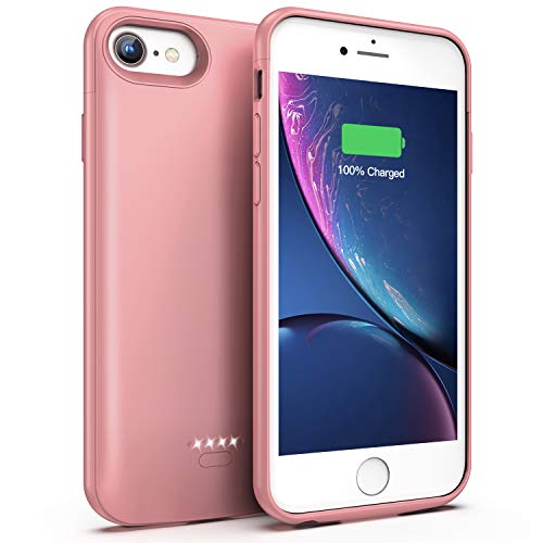 Product Cover Lonlif Battery Case for iPhone 7/8, 4000mAh Portable Protective Charging Case Compatible with iPhone 7/8 (4.7 inch) Rechargeable Extended Battery Charger Case (Rose Gold)