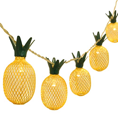 Product Cover Betus 6.5 Ft 10 LEDs Pineapple Fairy String Light - Decor Gifts Battery Operated for DIY Christmas Tropical Theme Party Festival Home Party Bedroom Birthday Decoration (Warm White)