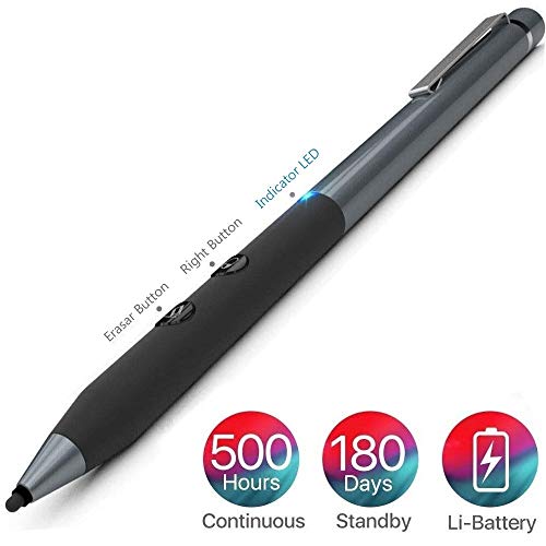 Product Cover Surface Pen, Microsoft Certified 4096 Pressure Sensitivity Rechargeable Surface Stylus, 500hrs Continuous Use & 180 Days Standby, Surface Pro Pen Compatible with Surface Pro Series/Book/Go/Studio/Neo