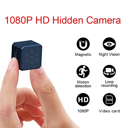 Product Cover Mini Spy Hidden Camera, 1080P Portable Small HD Wireless Home Security Surveillance Cameras, Covert Tiny Nanny Cam with Night Vision and Motion Detection,Compact Indoor/Outdoor Camcorder