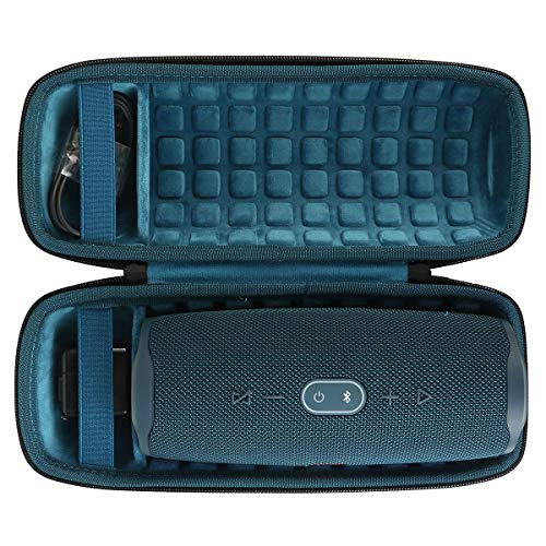 Product Cover co2crea Hard Travel Case for JBL Charge 4 Waterproof Bluetooth Speaker (Ouside Black and Inside Blue)