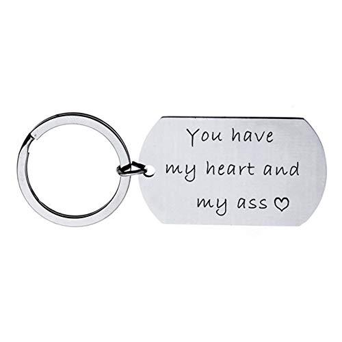 Product Cover You Have My Heart and My Ass Keychain Boyfriend Girlfriend Gifts Keyring Wife Husband Gifts