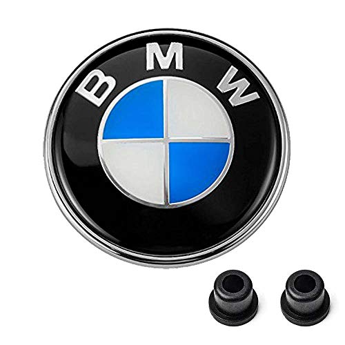 Product Cover BMW Emblems Hood/Trunk, BMW 82mm Logo Replacement + 2 Grommets for ALL Models BMW E46 E30 E36 E34 E38 E39 E60 E65 E90 325i 328i X3 X5 X6 1 3 5 6 7