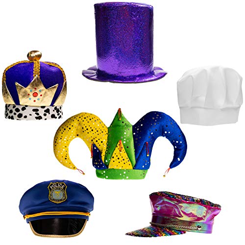 Product Cover Little Seahorse Assorted Party Hats Set of 6 Funny Dress Up & Costume Hats for Adults, Teens, Photobooth, Party, Weddings, etc
