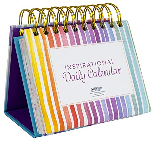 Product Cover Motivational & Inspirational Perpetual Daily Flip Calendar with Self-Standing Easel