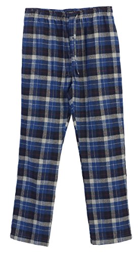 Product Cover Gioberti Mens Yarn Dye Brushed Flannel Pajama Pants, Elastic Waist