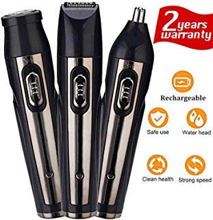 Product Cover Nose Hair Trimmer for Men and Women, 2019 Professional Waterproof Painless Nose Ear Trimmer Ear Hair Timmer, Battery-Operated,IPX7 Waterproof Dual-Edge Stainless Steel Blades for Easy Cleansing