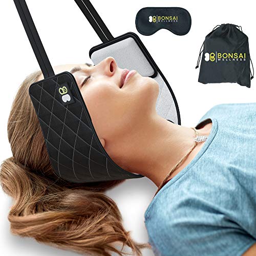 Product Cover Bonsai Wellness Cervical Traction Hammock for Neck and Head-Chiropractic Alignment Stretching Device for Neck Shoulder and Back Pain Portable Physical Therapy Relief for Headaches Migraine and Stress
