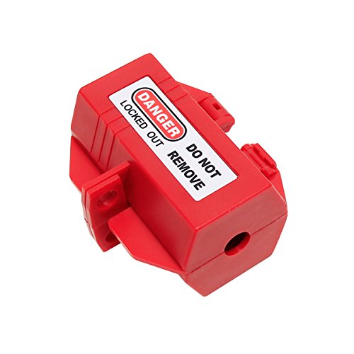 Product Cover Wisamic Polypropylene Plug Lockout Tagout 2 x 2 x 3-1/2 inch with 2 Locking Holes for 110V Plugs