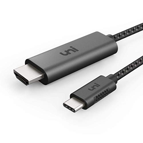 Product Cover USB C to HDMI Cable 10ft (4K@60Hz), uni USB Type C to HDMI Cable [Thunderbolt 3 Compatible] for MacBook Pro 16'' 2019/2018/2017, MacBook Air/iPad Pro 2019/2018, Surface Book 2, Samsung S10, and More